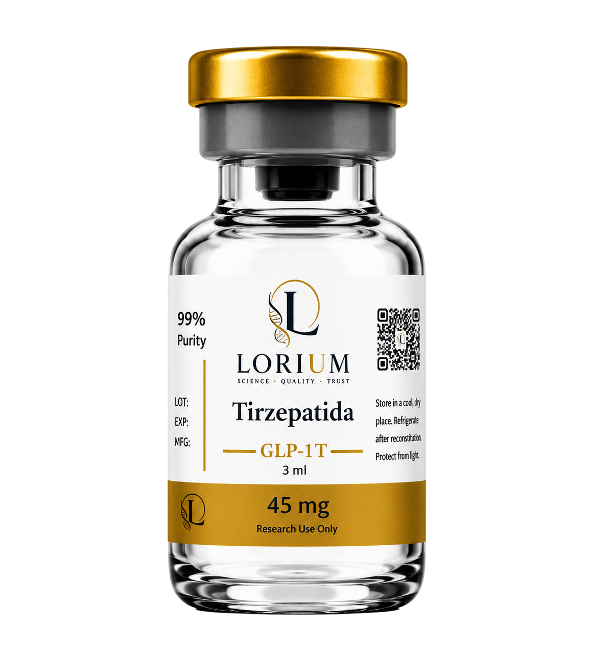 GLP-1 Tirzepatide (45mg Activated - 15mg/mL - 3mL)