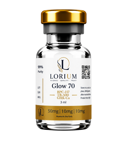 GLOW 70 — GHK-Cu / BPC-157 / TB500 (50mg/10mg/10mg Activated - 25mg/5mg/5mg/mL - 2mL)