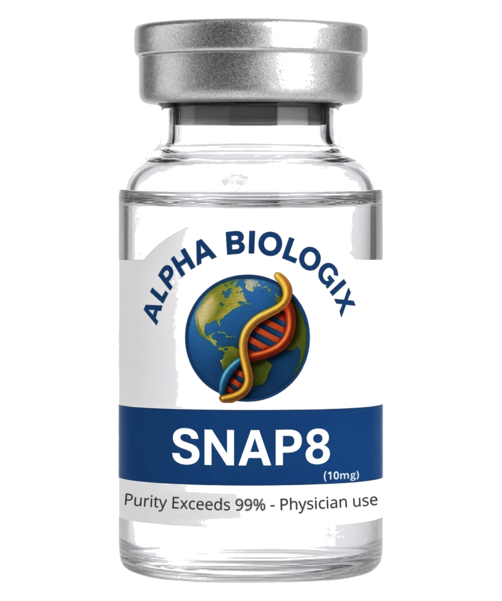 SNAP8 10mg research peptide vial – Alpha Biologix